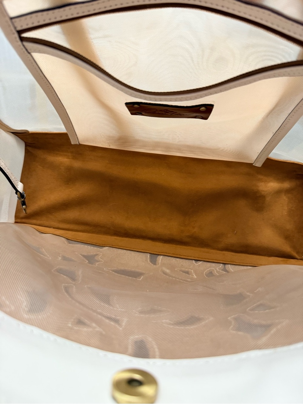 Patricia Nash Ivory Floral Cutwork Leather Tote with Tassels - Picture 5 of 10
